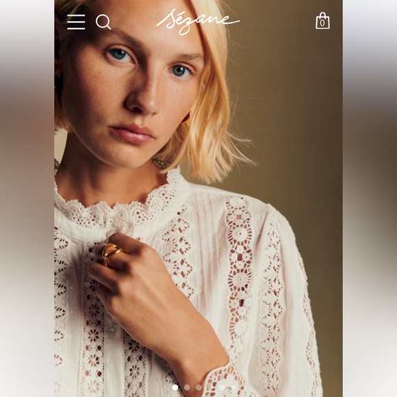 Sezane Rym Shirt in Ecru - Picture 8 of 9